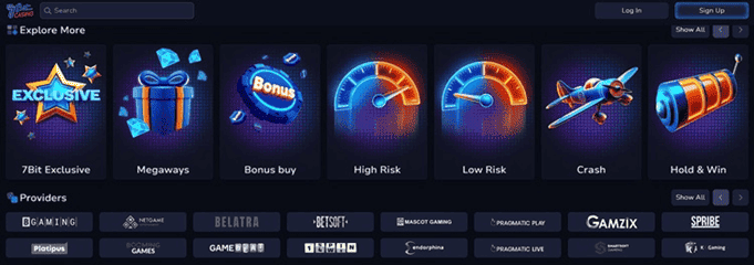 7Bit Casino USDT review screenshot 2
