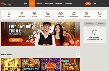 Ignition Casino USDT review screenshot 2