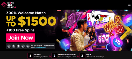 Slots and Casino USDT review screenshot 1